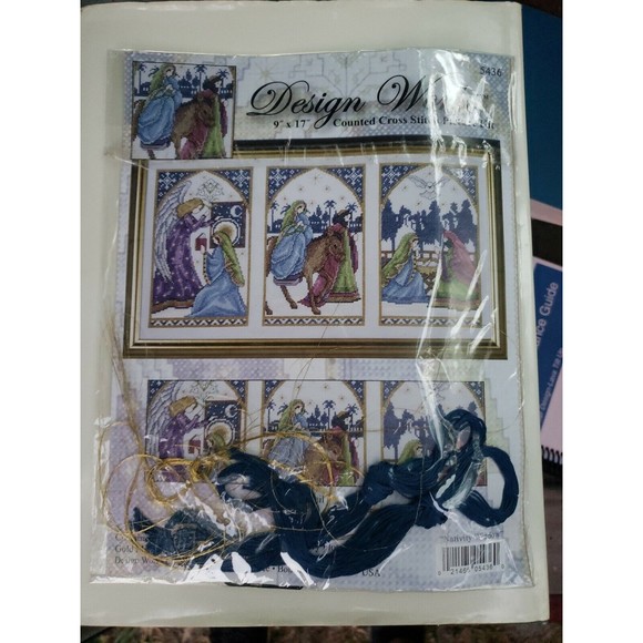 Design Works NATIVITY WINDOWS Counted Cross Stitch Kit 9" x 17" Joan Elliot - Picture 1 of 2